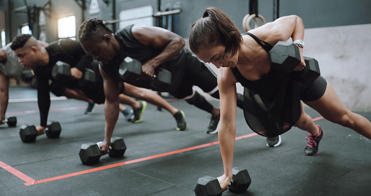 people working out